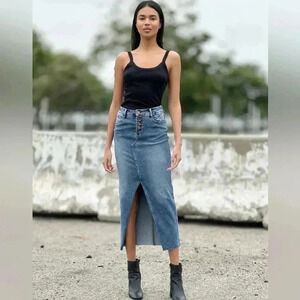 Wash Lab Split Denim skirt‎ Size 28